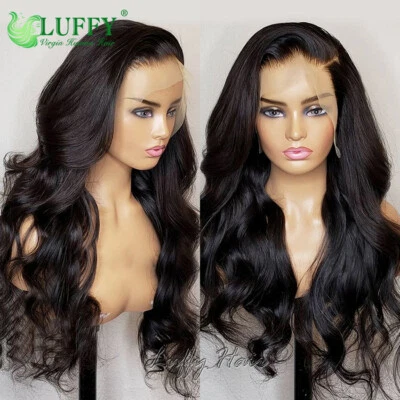 13x6 Lace Front Wig Pre Plucked Body Wave Brazilian Human Hair Full Lace Wigs - Image 1 of 4