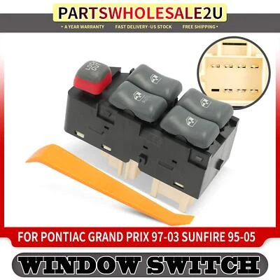 Power Window Switch for Pontiac Sunfire 1995-2005 Grand Prix 1997-2003 19208647 - Image 1 of 4