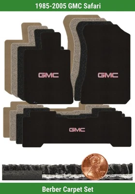 Juego de alfombrillas bereber personalizadas para GMC Safari 1985-2005 con logotipo (3 piezas) #RC9 Foto 1 de 4