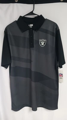 Ropa del equipo de la NFL Raiders Polo Para Hombres L Negro TX3 Genial Manga Corta Golf Foto 1 de 3