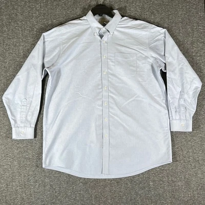 Camisa LL Bean Calce Tradicional Azul Claro Manga Larga Abotonada Hombres 17.5 36 Foto 1 de 4