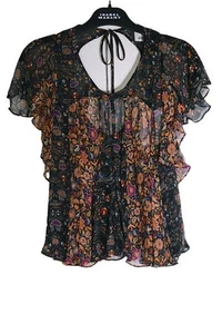 Blusa floreale increspata ISABEL MARANT ETOILE nuova con etichette taglia 36 S buona - Foto 1 di 5