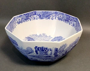 Spode Italian Salad/Fruit Bowl  - Large - Octagonal - Blue & White AM/JE - Picture 1 of 11