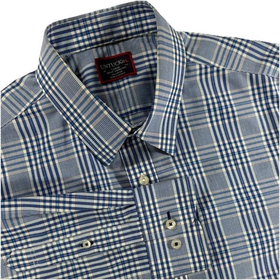 UNTUCKit Shirt Men’s L Large Blue Multi Plaid Slim Fit  Button Up Wrinkle Free - Image 1 of 4