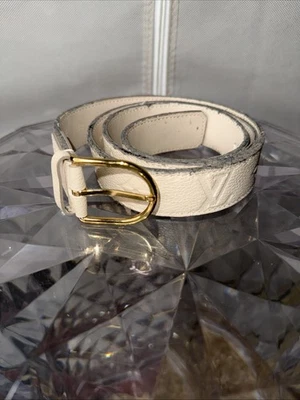 Cinturón Louis Vuitton LV blanco para mujer se puede usar como pieza de proyecto Foto 1 de 4