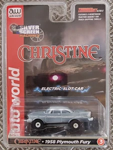 Auto World HO Thunder Jet 1958 Plymouth Fury Christine Slotcar Neu - Bild 1 von 1