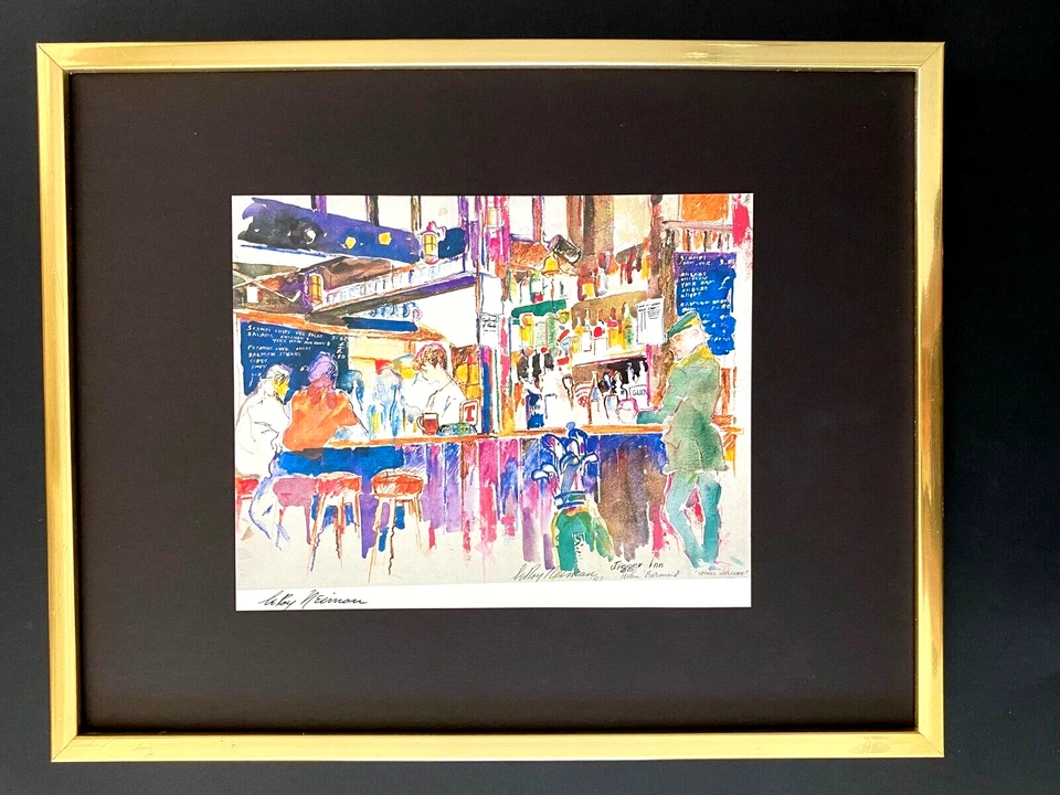 LEROY NEIMAN +  HOLE 19TH + CIRCA 1970'S + SIGNED PRINT FRAMED - image 1 of 3