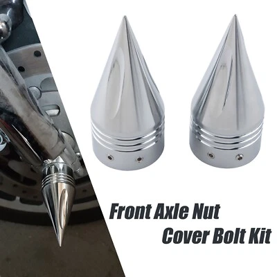 Tapa de tuerca de eje delantero con clavos para Harley Dyna Street Glide Fat Boy Forty Eight Foto 1 de 4