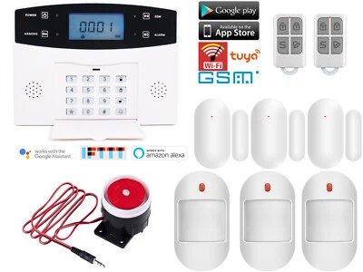 Y70 WiFi IP Tuya APP GSM Wireless Wired Home Security Alarm System+Alexa+Google - Image 1 of 4