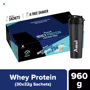 Amul Whey Protein, 32 g | Pack of 30 Sachets - Picture 1 of 6