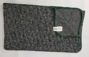 Hearth & Hand with Magnolia Black Woven Stitched Edge Throw Blanket 60x50 - Picture 1 of 3
