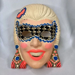 Vintage Delicate Plastic Masquerade Halloween Face Mask Rare - Picture 1 of 6