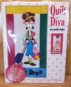 Edredón DIVA patrón colgante de pared por Amy Bradley Designs 29" x 51,25" NUEVO sin cortar - Imagen 1 de 6