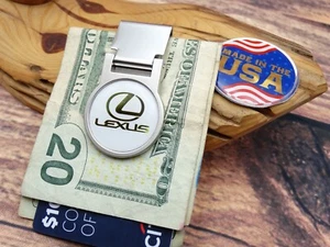 VINTAGE WHITE LEXUS ADJUSTABLE LOCKING MONEY CLIP WALLET Automotive CAR TRUCK - Picture 1 of 10