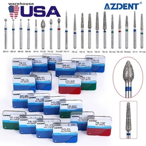 100 Pzas Dental Fresas Dentales de Diamante FG 1.6MM Mezclado 20 Tamaño AZDENT - Picture 1 of 24