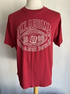 OKLAHOMA SOONERS (1986) True Vintage 80s Orange Bowl THE BOZ T-Shirt Size L/XL - Picture 1 of 4
