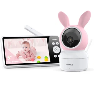 ANNKE 1080P Video Pan-Tilt Baby Monitor Cámara de Seguridad con Pantalla LCD de 5"" Audio Bidireccional - Imagen 1 de 9