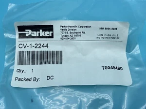 PARKER CV-1-2244, TEFLON CHECK VALVE - Picture 1 of 3