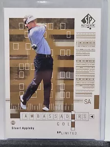 Stuart Appleby 2002 SP Authentic Limited 78/100 Ambassadors Of Golf Gold 70SPA - Picture 1 of 3