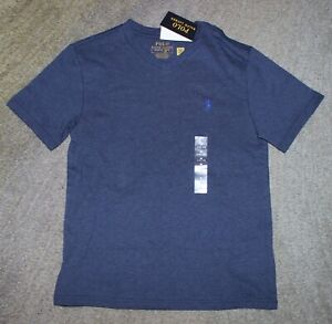 Polo Ralph Lauren Boys Navy V-Neck T-Shirt - Size M (10-12) - NWT