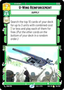 Star Wars Unlimited U-Wing Reinforcement 104 Rare Foil Spark of Rebellion - Bild 1 von 1