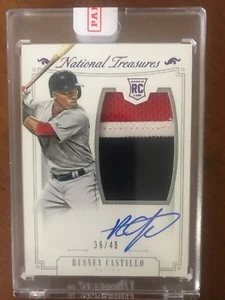 2015 national treasures baseball Rusney Castillo Material Signatures Purple /49 - Picture 1 of 2
