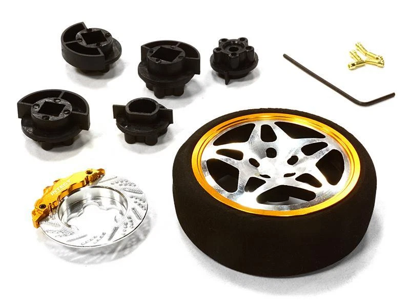 Dual 5 Spoke Steering Wheel Set for Most HPI, Futaba, Airtronics, Hitec & KO - Image 1 of 1