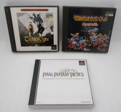 PS1 TACTICS OGRE & ogre BATTLE & FINAL FANTASY TACTICS 3Games Japan import - Image 1 of 4