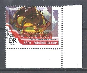 2016 Solomon Error Fishes Fourspot Butterfly Chaetodon Quadrimaculatus MNH - Picture 1 of 1
