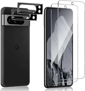 2X Schutzglas ( Display + Kamera ) für Google Pixel 8 Pro Panzerfolie Full 9H - Picture 1 of 9