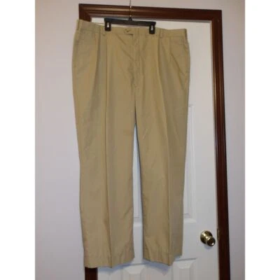 Classic Khaki Chino Pants Straight Leg Casual Business Trousers - Image 1 of 2