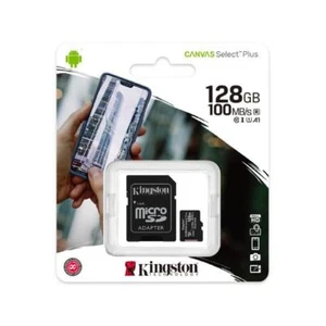 KINGSTON Micro SD Sdcs2/128gb - 128GB Klasa 10 100MB/S z adapterem - Zdjęcie 1 z 1
