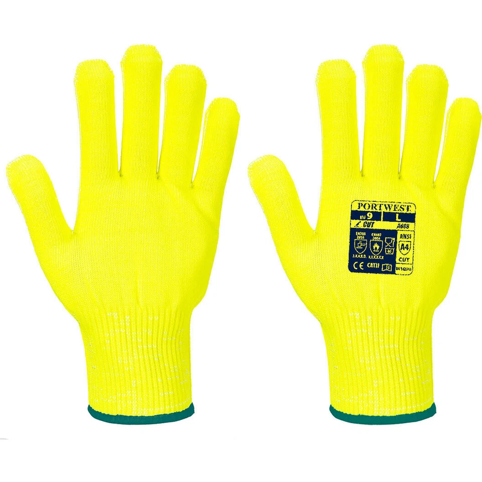 Portwest Pro Cut Liner Food Industry Gloves Yellow M Pack of 1 - Image 1 of 1