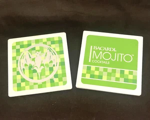 Bacardi Rum Mojito Coasters Metal Square - (set of 2) - Unused  - Picture 1 of 5