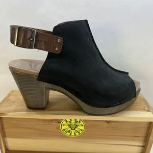 Dansko Reggie sandalo slingback nero fresato nabuk donna taglia 41 EURO 10 US - Foto 1 di 7