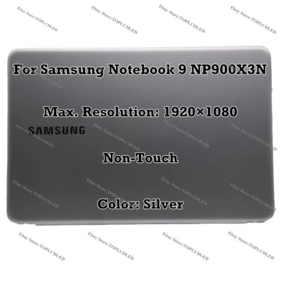 13.3" For Samsung Notebook 9 NP900X3N FHD LCD Display Complete Non-Touch Silver - Image 1 of 4