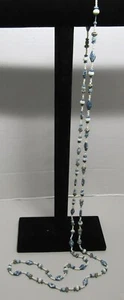 Kostüm Halskette blau und weiß Perlen 60 cm leicht - Bild 1 von 2