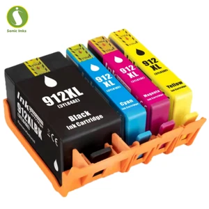 4 wkład atramentowy pasuje do HP Officejet 8012 8014 8014e 8010e 8012e 8020 912XL - Zdjęcie 1 z 8