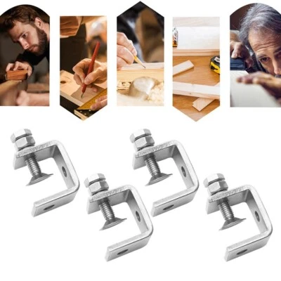 1/2/4X Stainless Steel C Clamp Tiger Clamp for Mounting U Clamp Small Desk Clamp - Image 1 of 4
