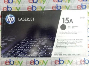 New Sealed OEM Genuine HP 15A Black Toner C7115A Laserjet 1000 1005 1200 - Picture 1 of 3