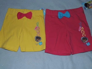 DISNEY DOC MCSTUFFINS SUMMER SHORTS PINK YELLOW SIZE 4 5 6 6X NEW! - Picture 1 of 1
