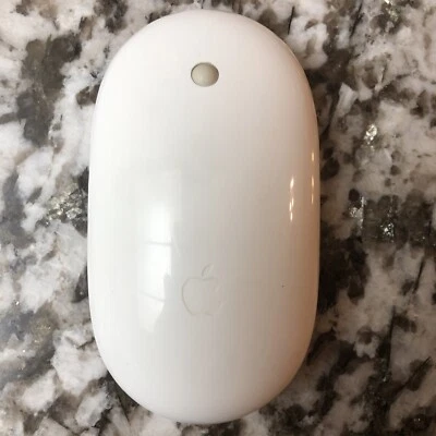 Apple Mighty Mouse A1197 Wireless Bluetooth Mouse White OEM Tested Works - Image 1 of 4