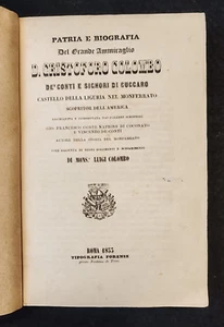 PATRIA E BIOGRAFIA CRISTOFORO COLOMBO DE' CONTI DI CUCCARO - Imagen 1 de 2