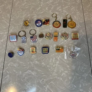 Lot Of 20 Various Olympic Lapel Or Hat Pins And Keychains Collectable 92-08 - Picture 1 of 7