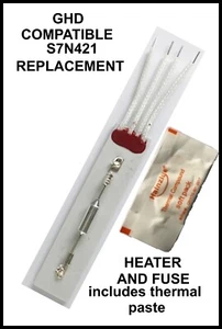 Elemento calefactor y fusible compatible para GHD modelo S7N421 Gold Max placa ancha - Imagen 1 de 12