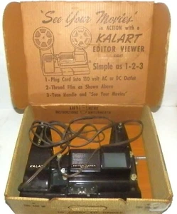 Kalart 8mm Film Movie Editor Viewer Eight Original Box & Manual Vintage - Picture 1 of 8