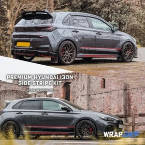 PREMIUM Hyundai i30N Side Stripe Kit [PLAIN HEXAGON V1] - Picture 1 of 1