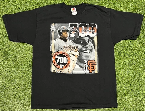 Vintage San Francisco Giants Barry Bonds 700 Home Runs MLB T-Shirt Men's XL Cover