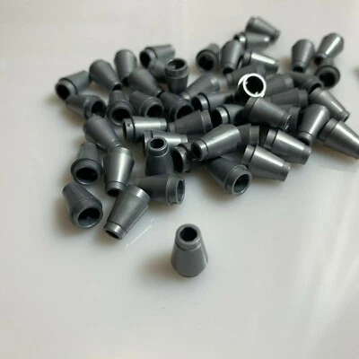 50 per lot NEW LEGO Silver Metallic Nose Cone 1x1 Bricks 59900/6121350 - Image 1 of 3