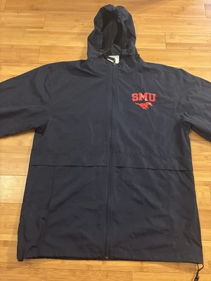 Chaqueta cortavientos SMU Mustangs Champion para hombre con capucha 1/2 cremallera chaqueta de lluvia grande Foto 1 de 4